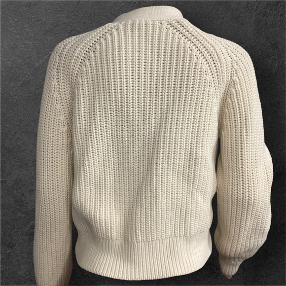 Everlane The Texture Knit Button-Up Cardigan Sweater Butter Cream Size Small - Picture 3 of 10